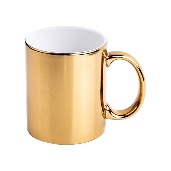 Taza de Cerámica Dorada 11 oz para Sublimación