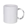 Taza de Cerámica con Asa Plateada 11 oz para Sublimación