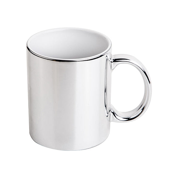 Taza de Cerámica Plateada 11 oz para Sublimación