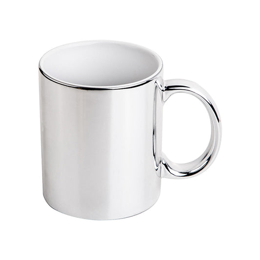 Taza de Cerámica Plateada 11 oz para Sublimación