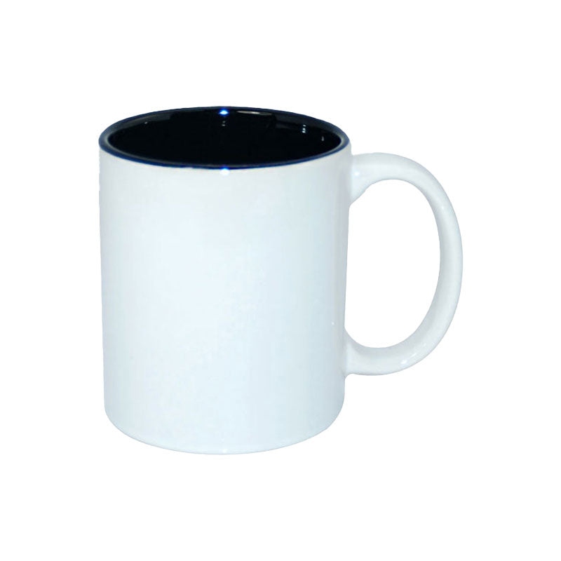 Taza Blanca para Sublimación con Interior de Color – 11 oz