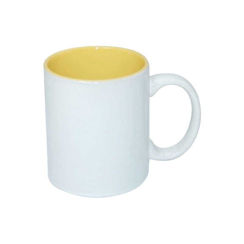 Taza Blanca para Sublimación con Interior de Color – 11 oz