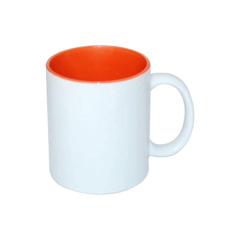 Taza Blanca para Sublimación con Interior de Color – 11 oz