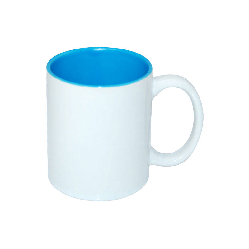 Taza Blanca para Sublimación con Interior de Color – 11 oz