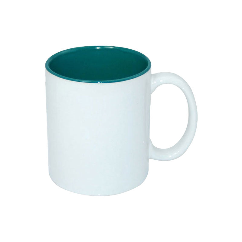 Taza Blanca para Sublimación con Interior de Color – 11 oz