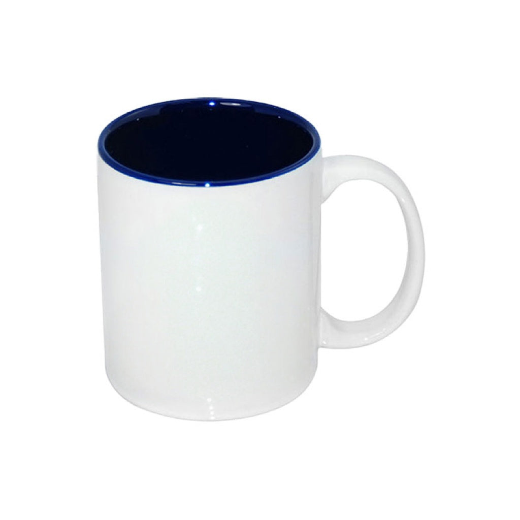 Taza Blanca para Sublimación con Interior de Color – 11 oz