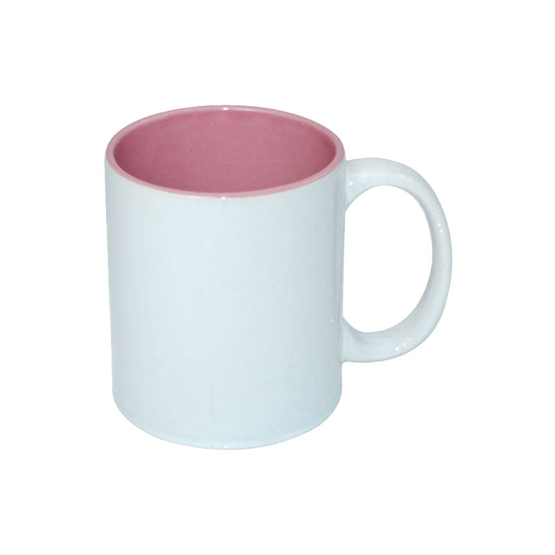 Taza Blanca para Sublimación con Interior de Color – 11 oz