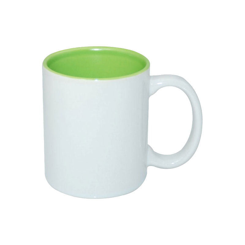 Taza Blanca para Sublimación con Interior de Color – 11 oz