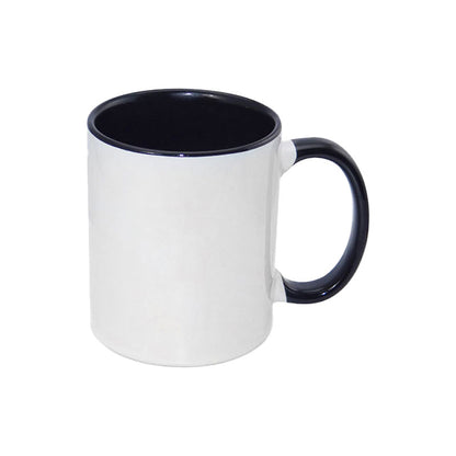Taza Blanca para Sublimación con Interior y Asa de Color – 11 oz