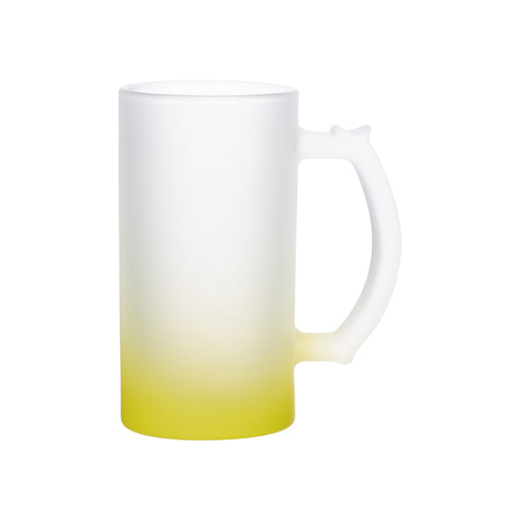 Jarra de Cerveza Degradado Amarillo para Sublimación – 16 oz