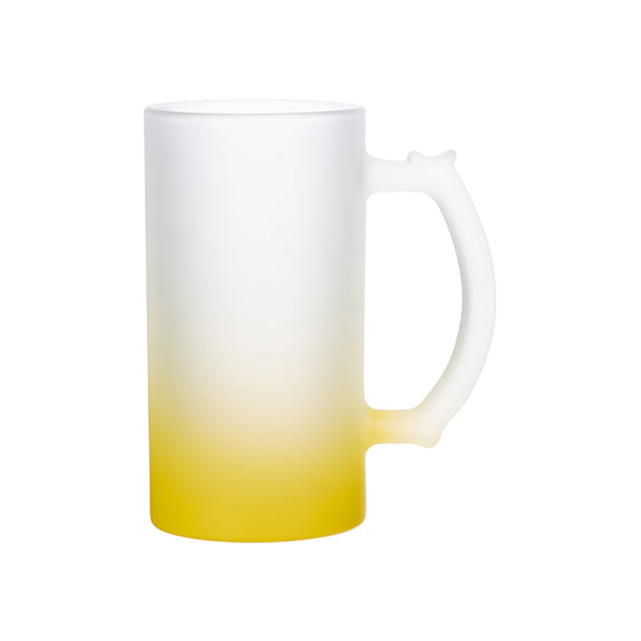 Jarra de Cerveza Degradado Amarillo para Sublimación – 16 oz