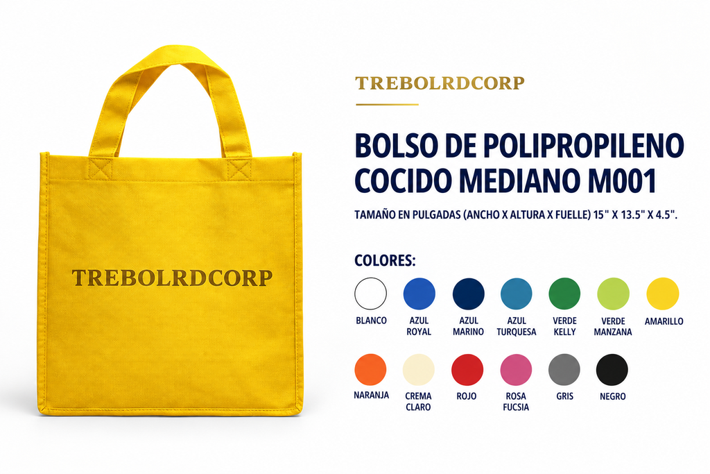 BOLSO DE POLIPROPILENO COCIDO MEDIANO M001