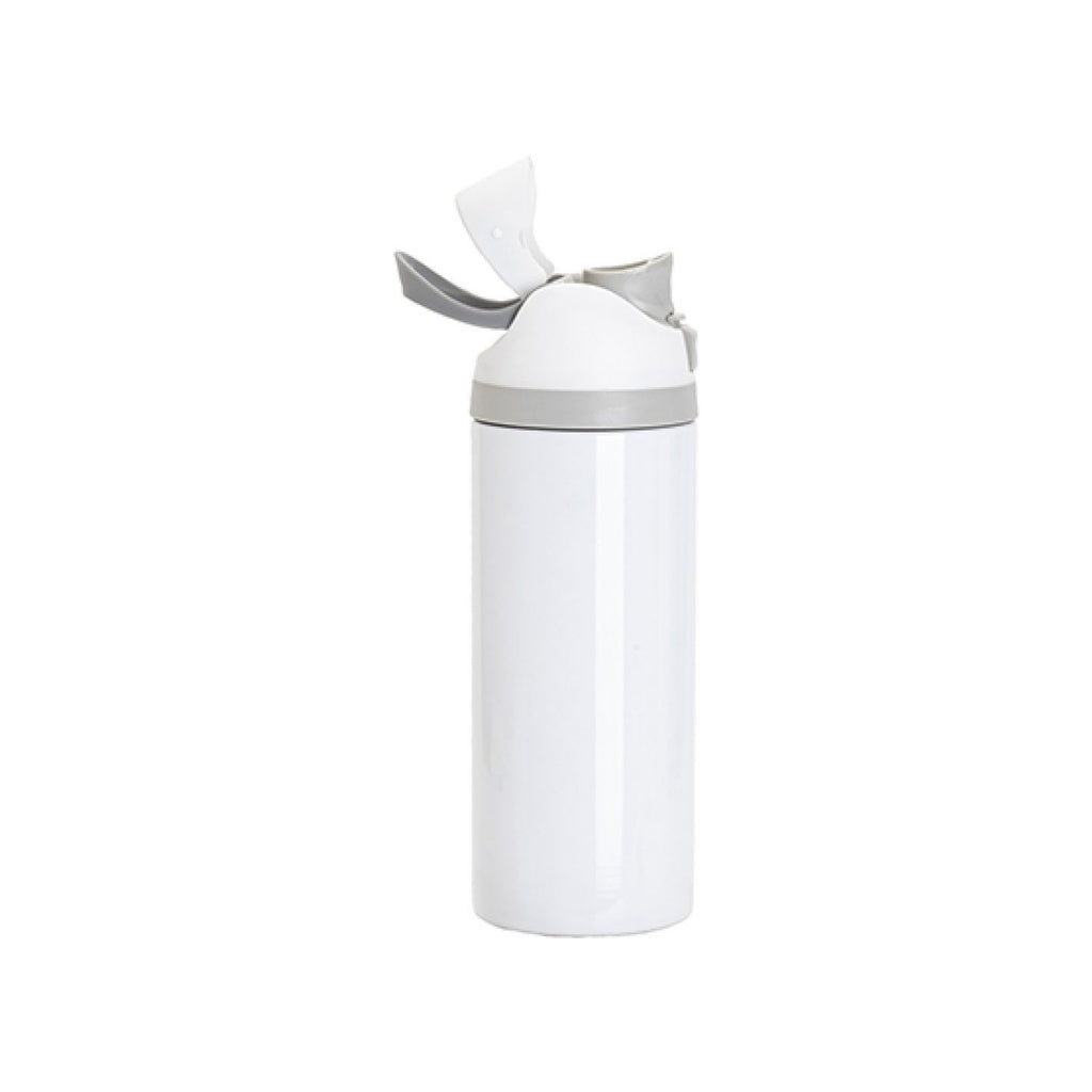 Vaso Deportivo Blanco de Acero Inoxidable con Sorbete y Tapa Sublimable– 24 oz / 720 ml