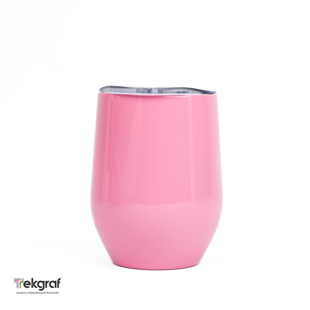 Vaso Rosado Acero Inoxidable Doble Capa 12onz