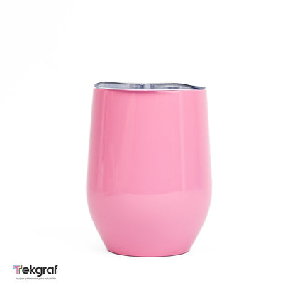 Vaso Rosado Acero Inoxidable Doble Capa 12onz