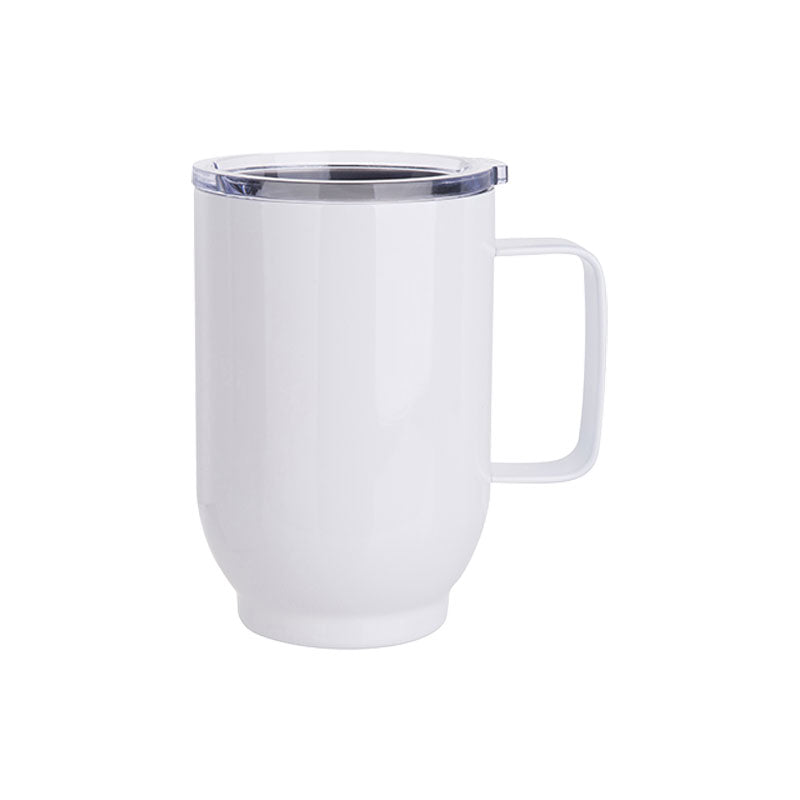 Vaso de Metal Blanco Sublimable con Tapa – 17 oz / 500 ml