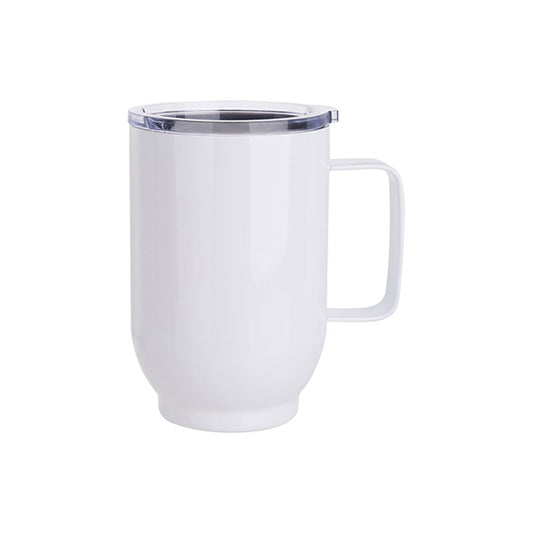 Vaso de Metal Blanco Sublimable con Tapa – 17 oz / 500 ml