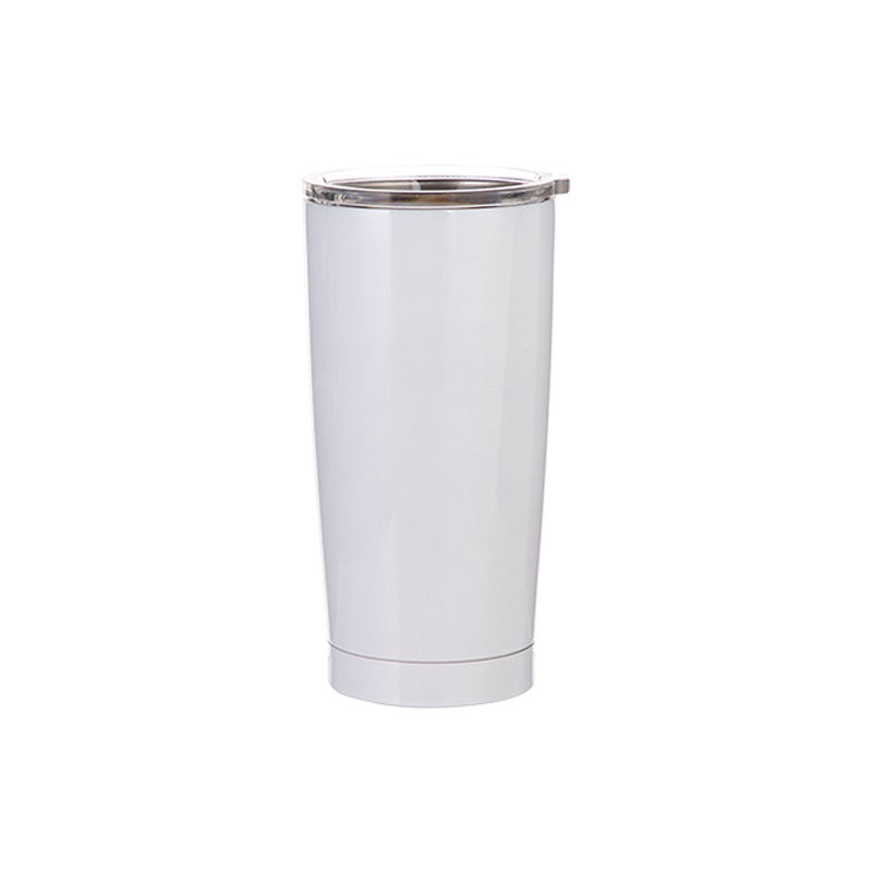 Vaso Blanco de Acero Inoxidable para Sublimación 20 oz (600 ml) con Tapa