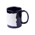 Taza Full Color Azul Oscuro con Área Blanca para Sublimación – 11 oz