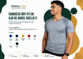 Camiseta Dry Fit Ojo de Ángel Cuello V Personalizada | Uniformes Empresariales RD