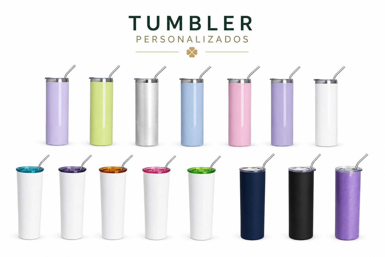 TUMBLER DE COLORES PERSONALIZADOS