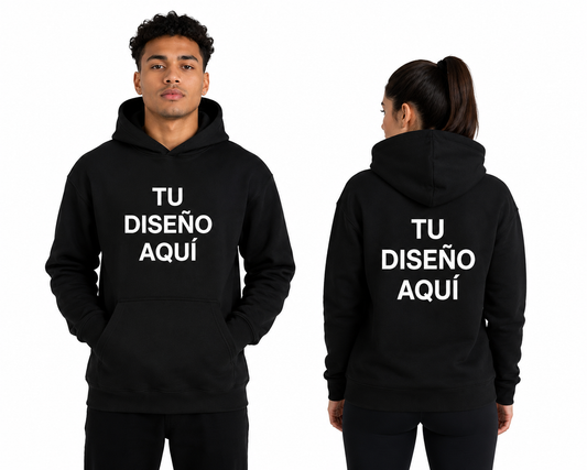 Hoodie Sin Zíper Personalizado | Unisex Premium