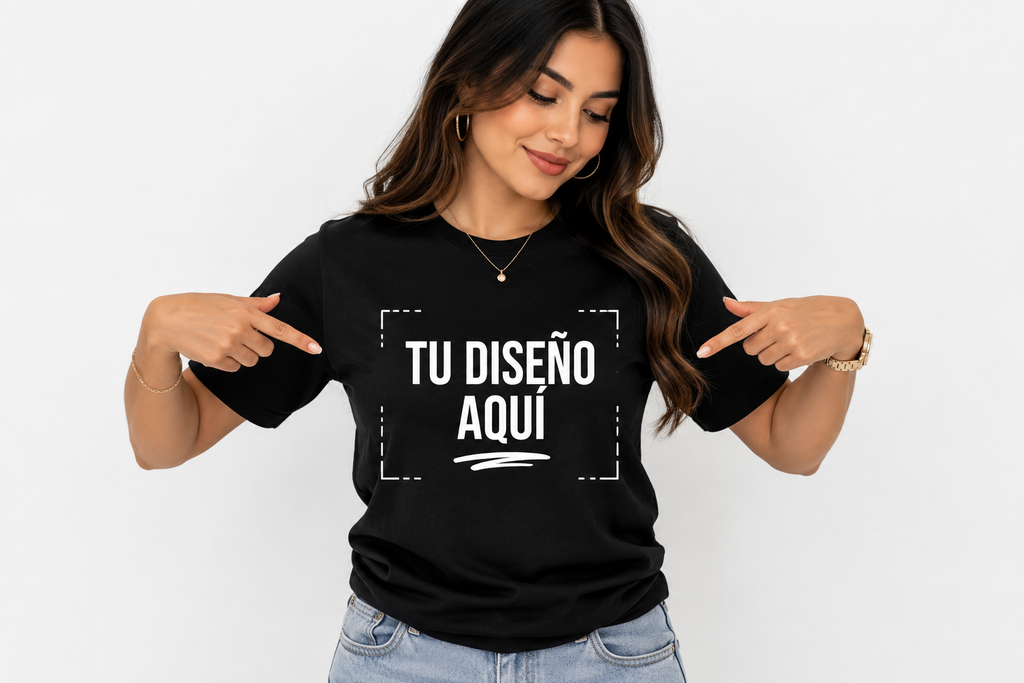 Camiseta Personalizada 100% Algodón Premium Unisex | Impresión DTF y Bordado