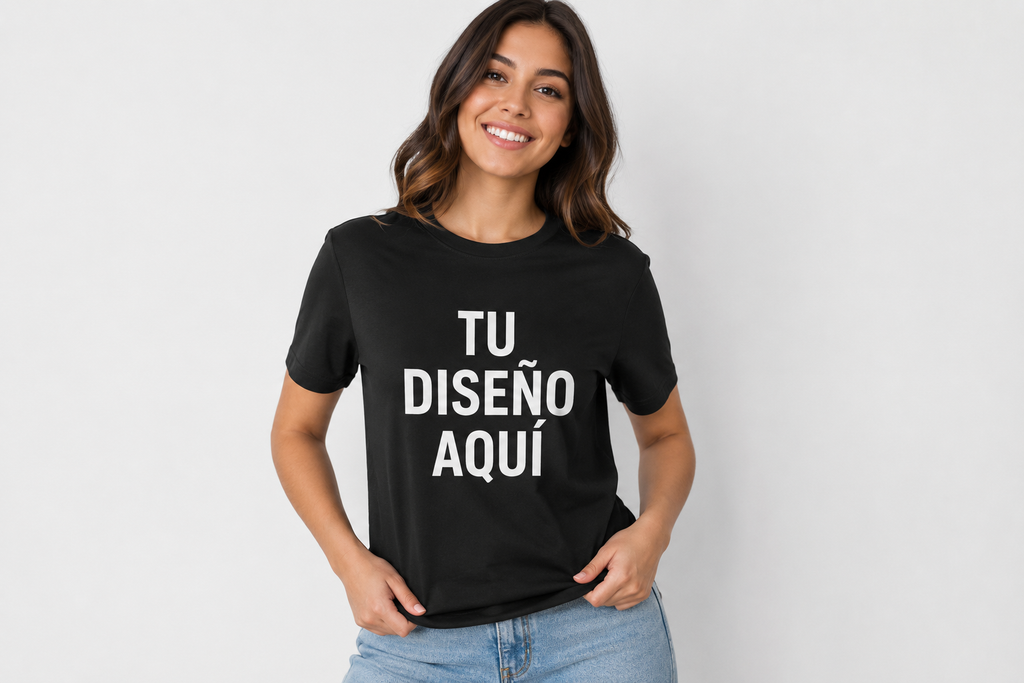 Camiseta Personalizada 100% Algodón Premium Unisex | Impresión DTF y Bordado