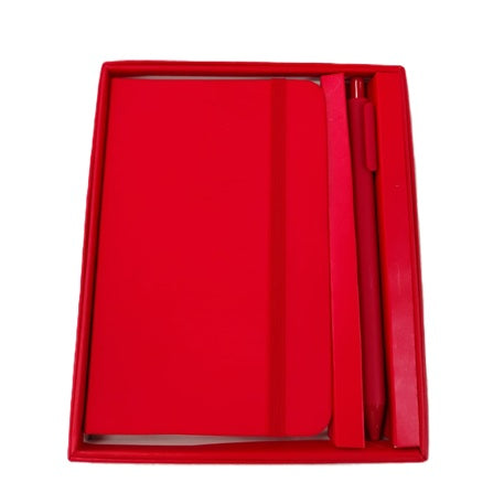 Set Ejecutivo Rojo | Libreta A6 + Lapicero | Personalizable | Trebolrdcorp