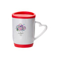 Taza 12 oz / 360 ml con Tapa y Base de Silicón Roja para Sublimación