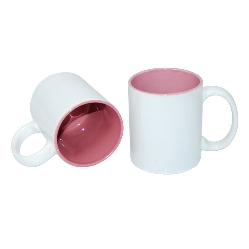 Taza Blanca para Sublimación con Interior de Color – 11 oz
