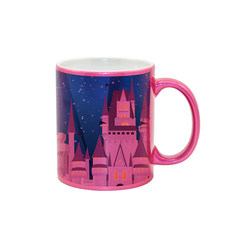 Taza Brillante Metalizada Fucsia para Sublimación – 11 oz