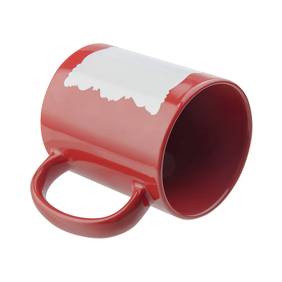 Taza Full Color Roja con Área Blanca para Sublimación – 11 oz