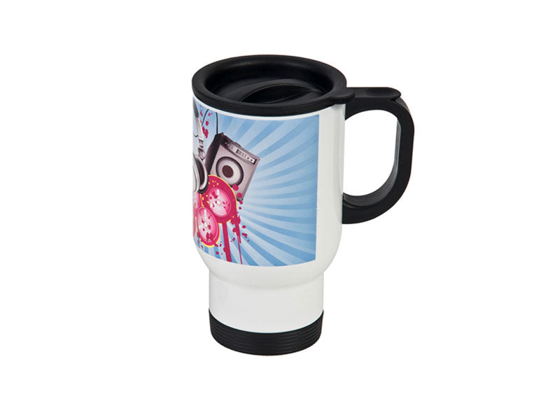 Termo de Acero Inoxidable Blanco 14 oz