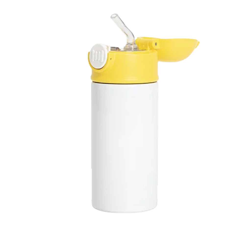 Termo Blanco de Acero Inoxidable con Tapa y Sorbete – 12 oz / 360 ml