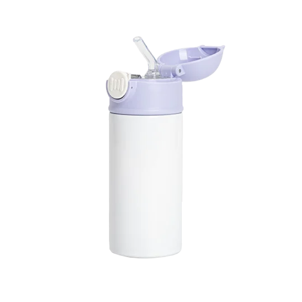 Termo Blanco de Acero Inoxidable con Tapa y Sorbete – 12 oz / 360 ml