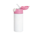 Termo Blanco de Acero Inoxidable con Tapa y Sorbete – 12 oz / 360 ml