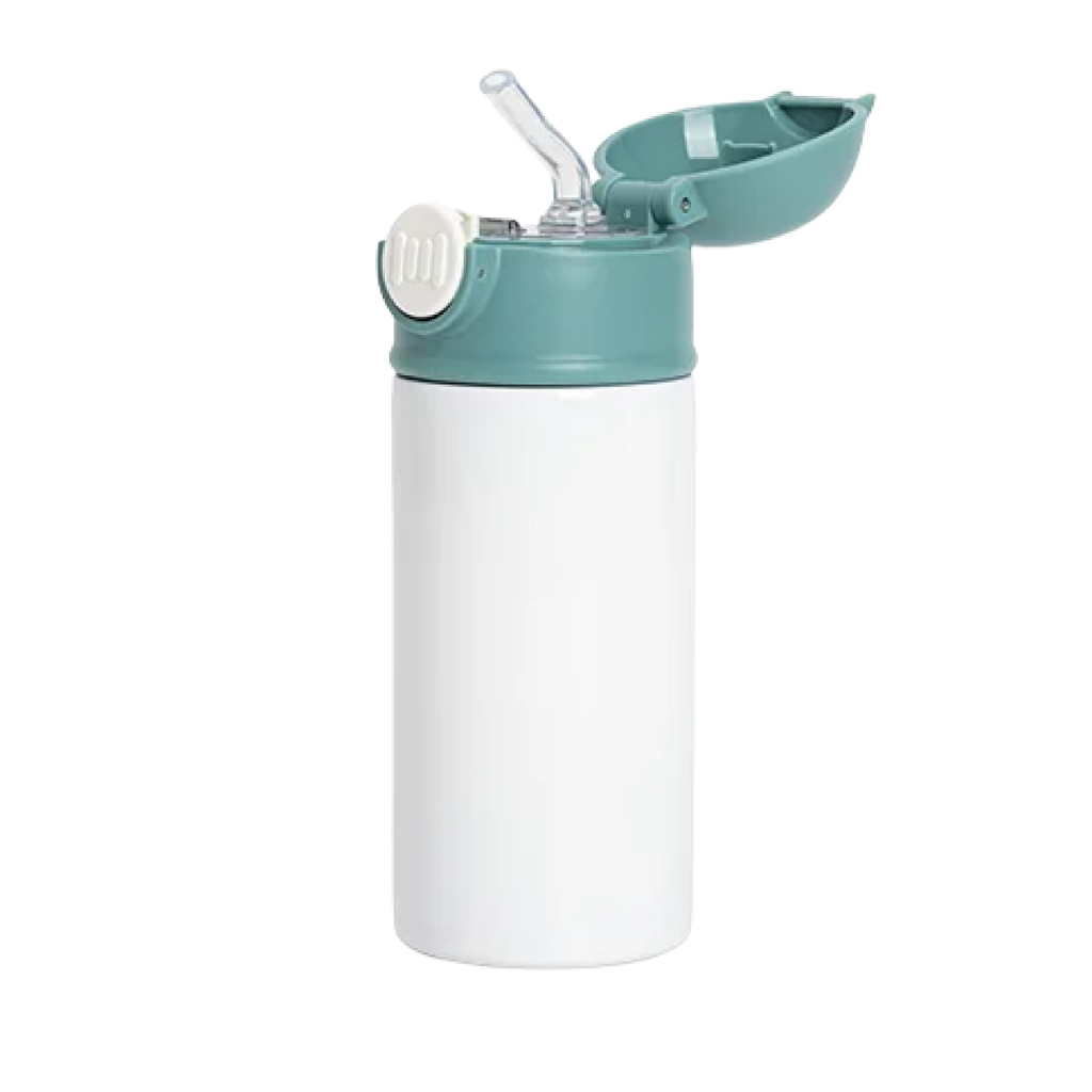 Termo Blanco de Acero Inoxidable con Tapa y Sorbete – 12 oz / 360 ml