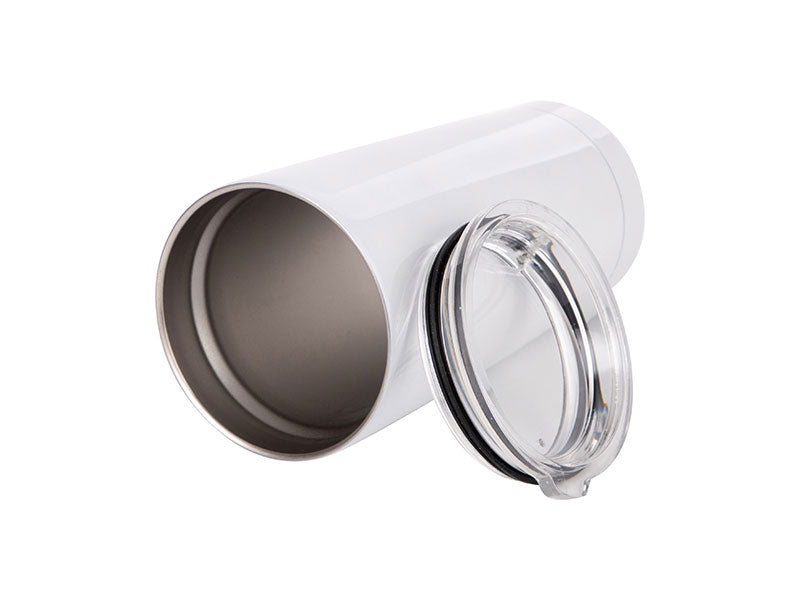 Vaso Blanco de Acero Inoxidable para Sublimación 20 oz (600 ml) con Tapa