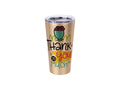 Vaso Glitter Gold Acero Inoxidable para Sublimación 16 oz (473 ml) con Tapa