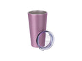 Vaso Glitter Pink de Acero Inoxidable para Sublimación con Tapa – 16 oz