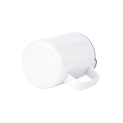 Vaso Blanco de Acero Inoxidable con Tapa – 12 oz (360 ml)