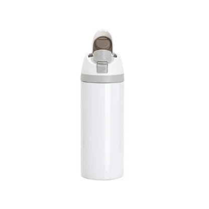 Vaso Deportivo Blanco de Acero Inoxidable con Sorbete y Tapa – 24 oz / 720 ml