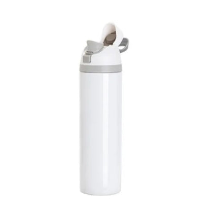 Vaso Deportivo Blanco de Acero Inoxidable con Sorbete y Tapa – 32 oz / 960 ml