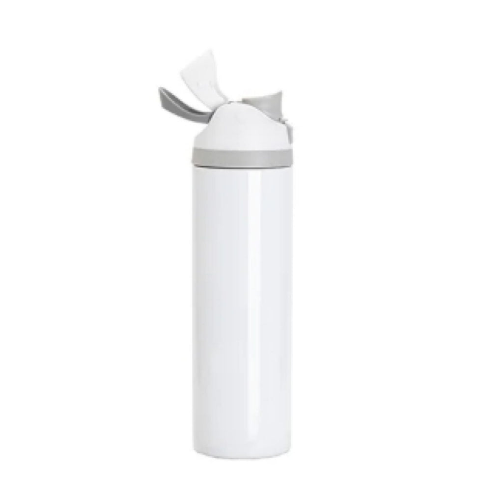 Vaso Deportivo Blanco de Acero Inoxidable con Sorbete y Tapa Sublimable – 32 oz / 960 ml