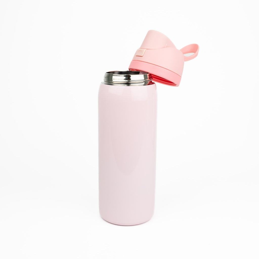 Vaso Deportivo Rosado de Acero Inoxidable con Sorbete y Tapa sublimable – 32 oz / 960 ml