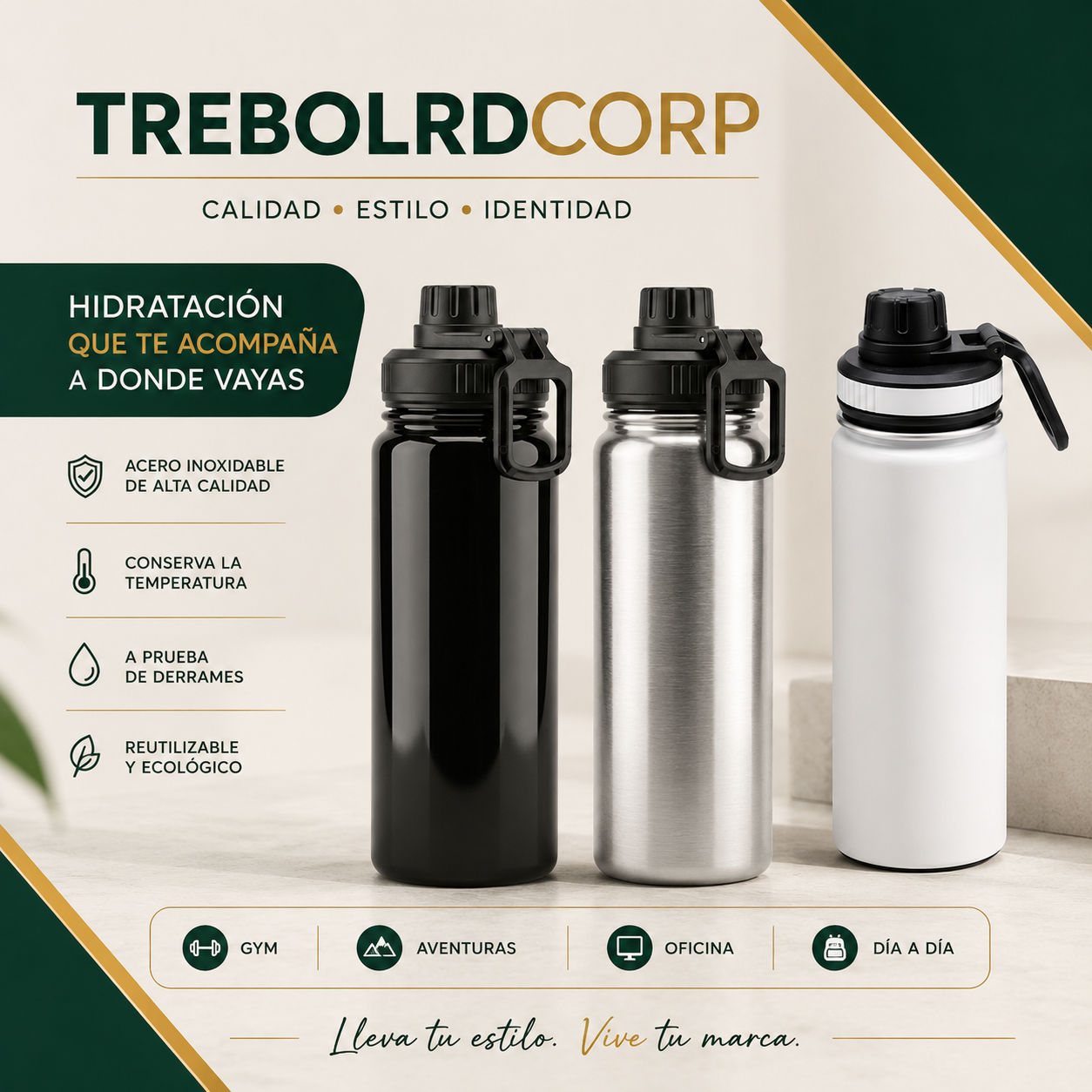Botella  800 ml para UV DTF | Personalizable | Trebolrdcorp