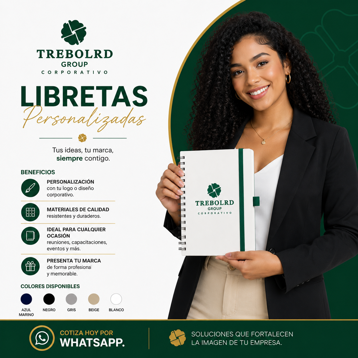 Libretas Personalizadas A6 | Impresión Full Color | Trebolrdcorp