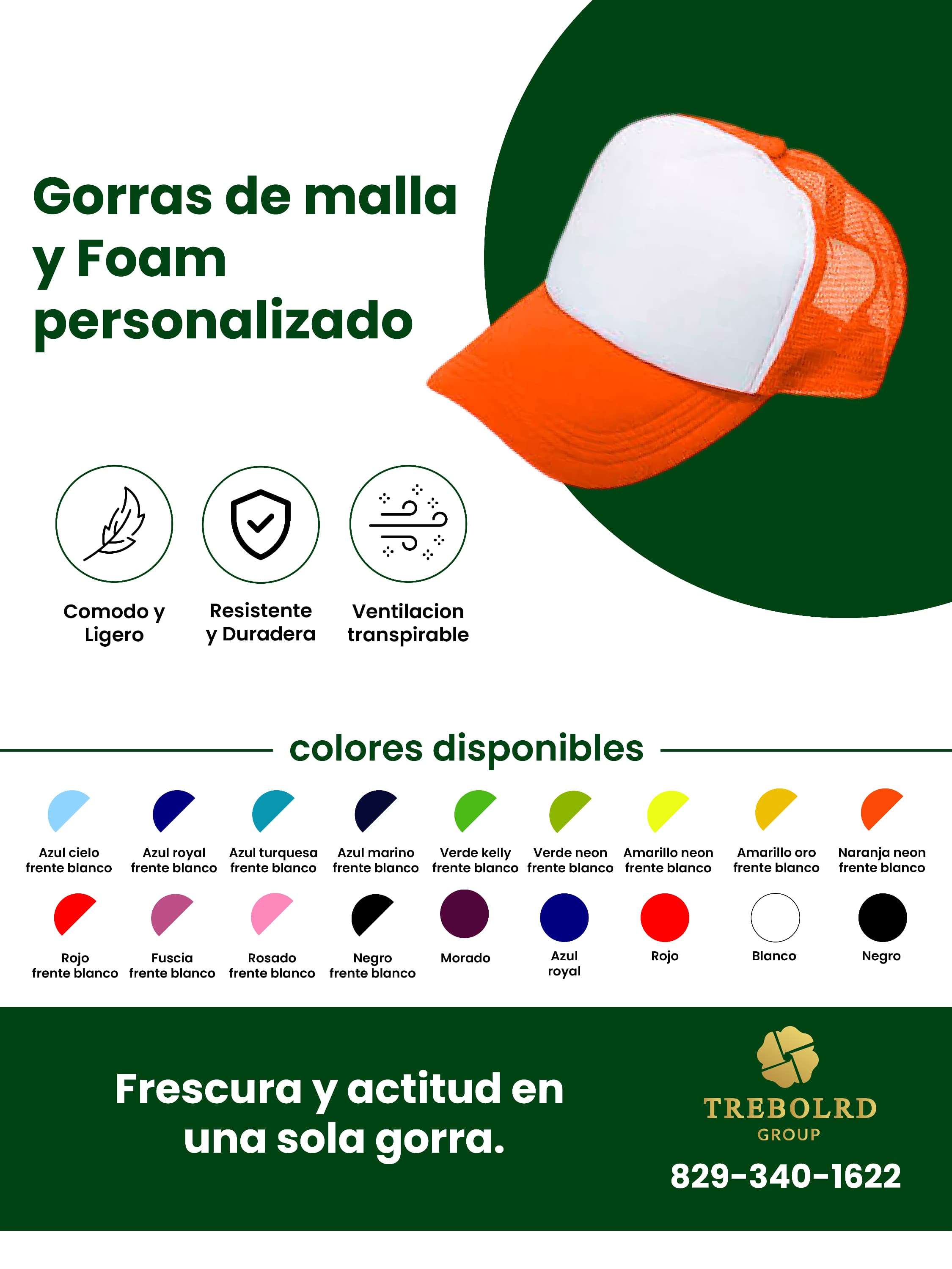 Gorras Personalizadas | Bordadas y Sublimadas | Trebolrdcorp RD