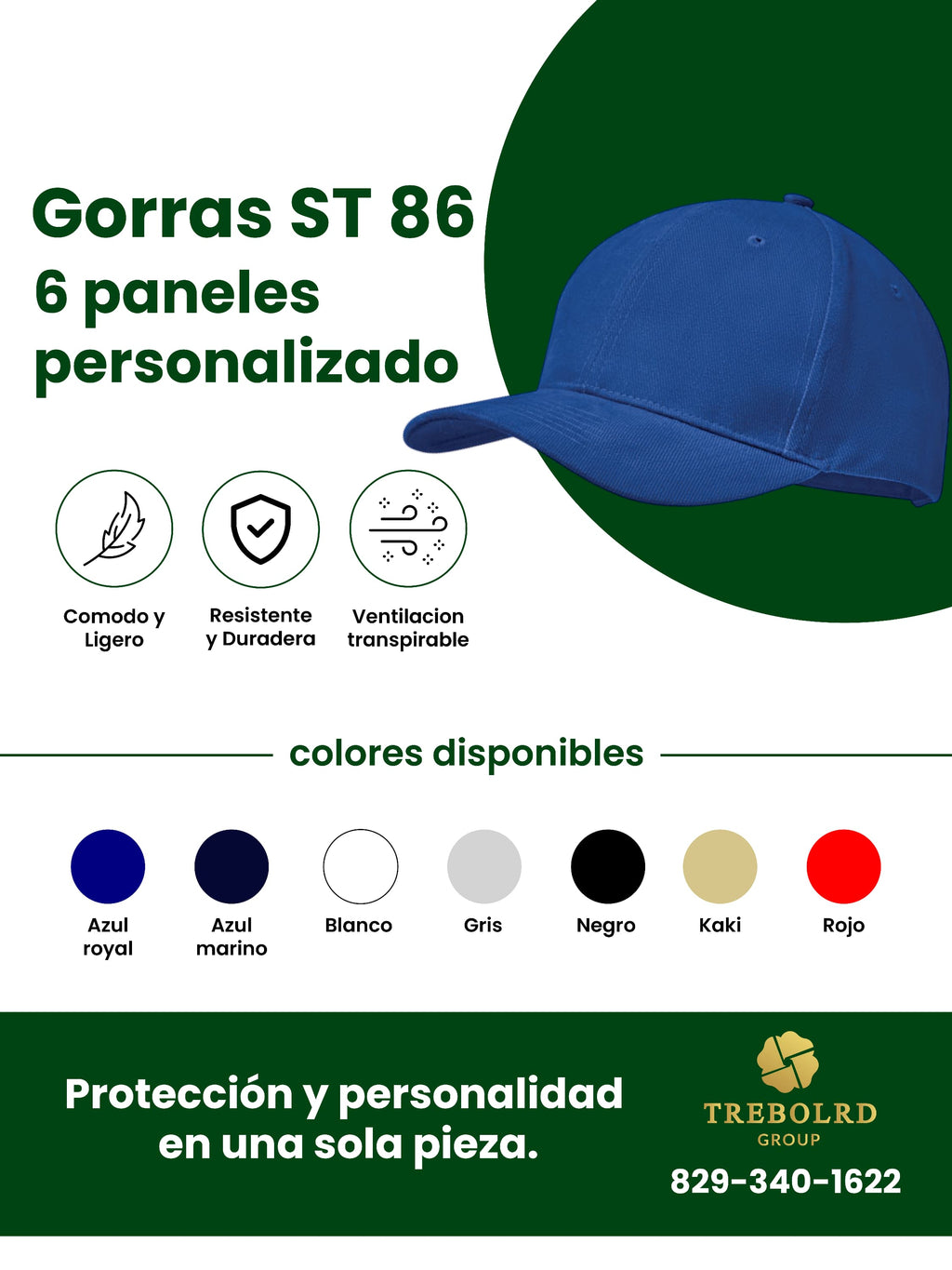 Gorras Personalizadas | Bordadas y Sublimadas | Trebolrdcorp RD
